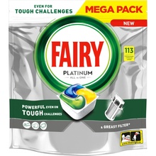 Fairy Platinum All in1 kapsuly do umývačky Lemon 113 ks