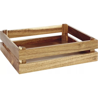 APS Superbox drevená bednička, GN 1/2, svetlohnedá, výška: 105 mm, dĺžka: 350 mm