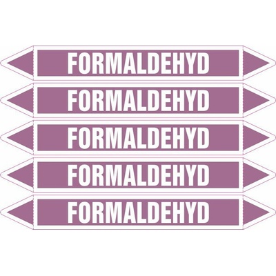 Grafiko | Formaldehyd - dle ČSN 13 0072 - Materiál fólie s ochrannou laminací, Rozměr aršík 5ks šipka 350x52mm