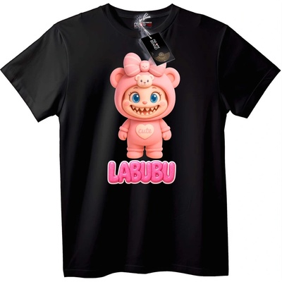 NOONEBRAND Тениска Сладко Labubu - 3XL, Black