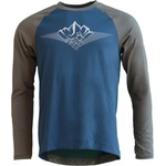 Zimtstern Мъжка фланелка с дълъг ръкав за колоездене Zimtstern Pureflowz Shirt L/S Cycling jersey - French Navy / Dusty Olive (056-3321-0413)