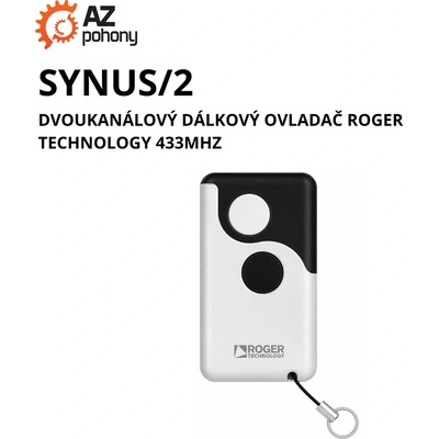 SYNUS/2 - dvoukanálový dálkový ovladač Roger Technology 433MHz