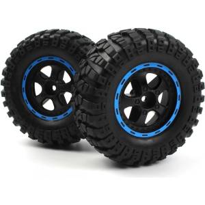 HPI RACING Гуми с джанти HPI racing Blackzon 1/12 Smyter Desert Wheels/Tires Assembled (Black/Blue) HPI540184 (HPI540184)