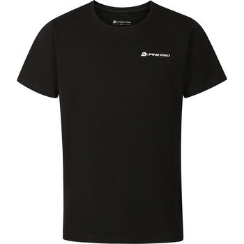 ALPINE PRO Мъжка памучна тениска с fine cotton ALPINE PRO FRAB black вариант pb ALPINE PRO | Cheren | МЪЖЕ | S