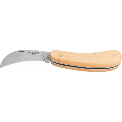 NEO TOOLS Montážny nôž banánový, drevená rukoväť 63-016
