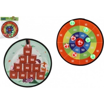 Terč na suchý zip oboustranný 34cm + míčky 8ks v sáčku