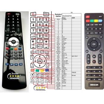 GENERAL SENCOR SLE24F55M4, SLE3255M4, SLE32F55M4, SLE40F55M4 - съвместимо дистанционно управление на марката General (SLE24F55M4, SLE3255M4, SLE32F55M4, SLE40F55M4)