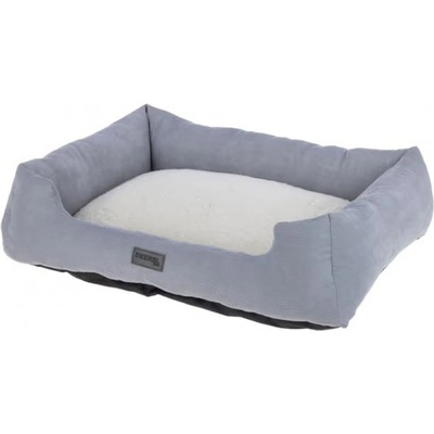 Kerbl Pet Zoe - Плюшеното легло (Джинсово) за кучета и котки, сиво - бяло, 75 х 58 х 19 (височина) см, Германия - 86357