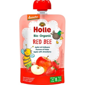 Holle пюре пауч ябълки и ягоди 100г