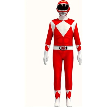 Костюм на Пауър рейнджърс, червен за ръст 140 см