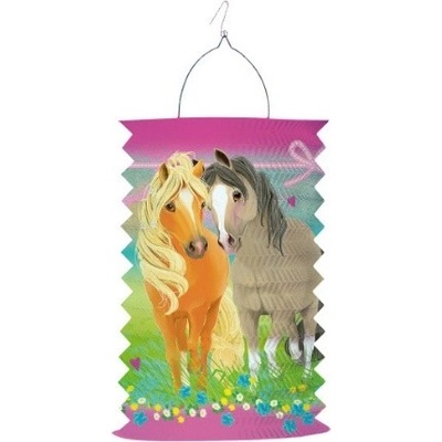 Závesný lampión valec Pretty Pony 28 cm