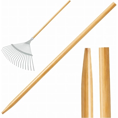 Jipos Tools Dřevěná násada na koště 120 cm bez závitu R2262
