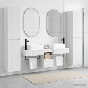 vidaXL Комплект мебели за баня 5 бр. Бяло 33 x 34, 5 x 160 см (3406013)