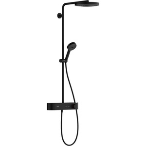 Hansgrohe Pulsify S - Душ комплект с термостат, диаметър, 26 cm, 3 струи, EcoSmart, черен мат 24221670 (24221670)