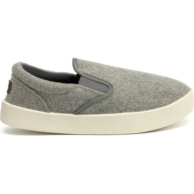 Oldcom Dámske filcové slip on EMILY sivá biela
