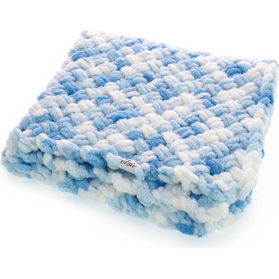 Elsie Puffy color deka teplá pletená modrá