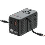 Verbatim Адаптер Verbatim 30186 EU/UK/US GaN PD 70W, черен (Ver000267)