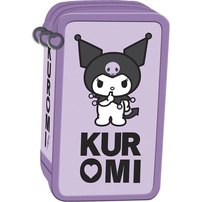 LICENSE Държач за химикалки Kuromi от три части, монтиран в лилаво TO-PZW-4127-XXX-KURO-SA (TO-PZW-4127-XXX-KURO-SA)