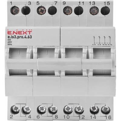 HLAVNÍ PŘEPÍNAČ SÍTĚ/GENERÁTORU 4P, 63A 1-0-2