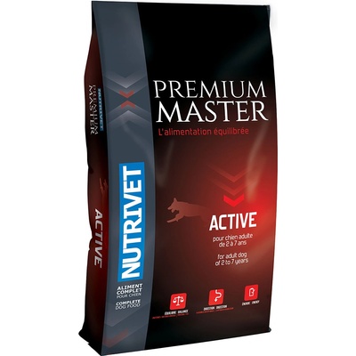 Nutrivet 15 кг суха храна за кучета Nutrivet Premium Master Active