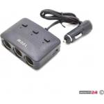 Paolo Разклонител за запалка 3-ка + 2 usb 1636