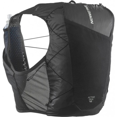 Salomon Active Skin 12 with flasks black metal