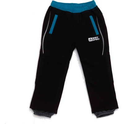 Wolf Chlapecké zateplené softshellové kalhoty černé