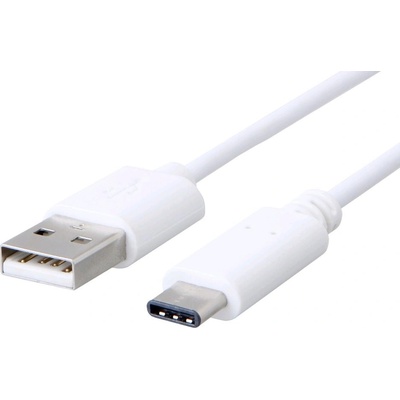 C-Tech CB-USB2C-10W USB 2.0 AM na Type-C AM/CM, 1m, bílý