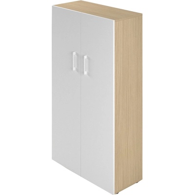 NARBUTAS Шкаф Nova Basic от Narbutas, 800х360х1444, бял меламин, бяла дръжка