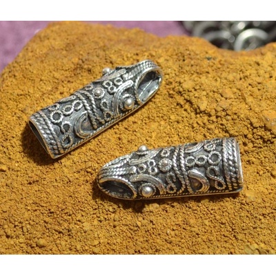 Drakkaria STŘÍBRNÉ VIKINSKÉ KONCOVKY NA AMULETY 2 kusy P4192
