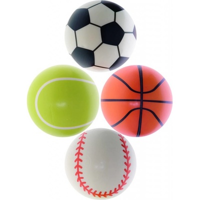 Míček pěnový balonek 11cm s potiskem sport 4 barvy