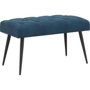 vidaXL Пейка с копчета Синьо 80 x 40 x 46 см Кадифе (42038566)