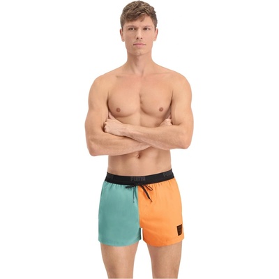 PUMA Бански гащета Puma Men's Black Swim Shorts - Blue/Orange