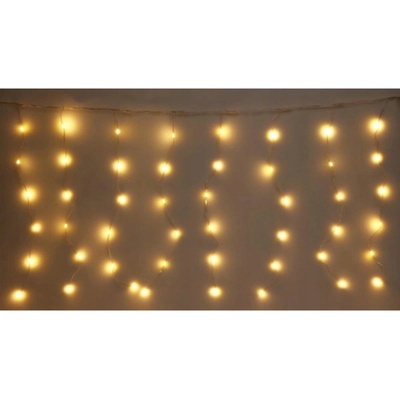 CORTINA osvětlení vánočního stromku OSVĚTLENÍ VÁNOČNÍHO STROMU SVĚTELNÁ ZÁVĚS VNĚJŠÍ/VNITŘNÍ 240 LED 600X60CM S DÁLKOVÝM OVLÁDÁNÍM TEPLÁ BÍLÁ