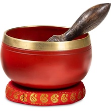 Authentic Tibetská miska červená 220g Muladhara (root koreňová) chakra