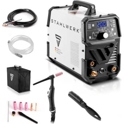 STAHLWERK Комбиниран заваръчен апарат - електрожен STAHLWERK DC TIG 200 Puls Pro/ 200A (1115)