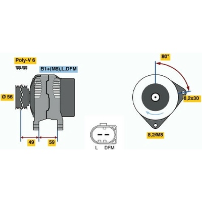 generátor BOSCH 0 986 042 630 BO 0986042630