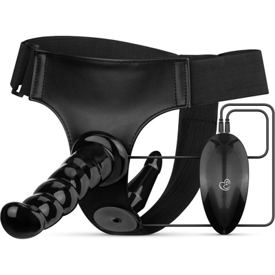 EasyToys Fetish Collection Vibrating Strap-On Set Black