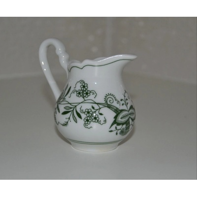 Český porcelán Dubí Cibulák zelený kanvička na mlieko 0,08 l