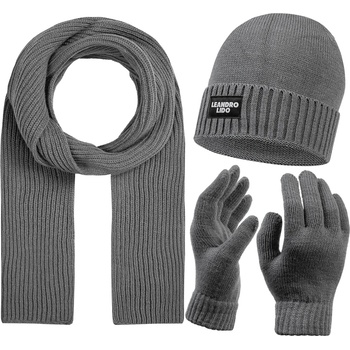 Image 1 of Leandro lido Мъжки комплект LEANDRO LIDO Epomeo Men 3-piece winter set grey