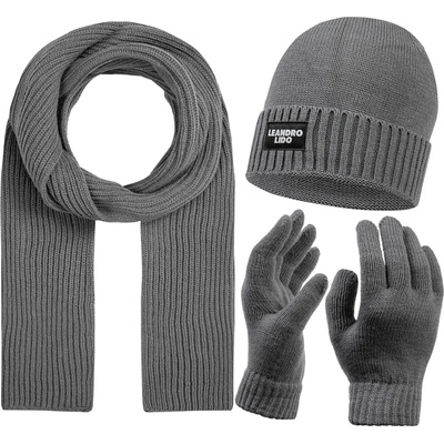 Leandro lido Мъжки комплект LEANDRO LIDO Epomeo Men 3-piece winter set grey
