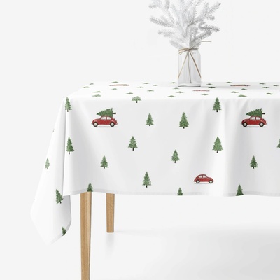 Goldea vianočný hranatý obrus 100% bavlna plátno cesta pre stromček 140x220 cm