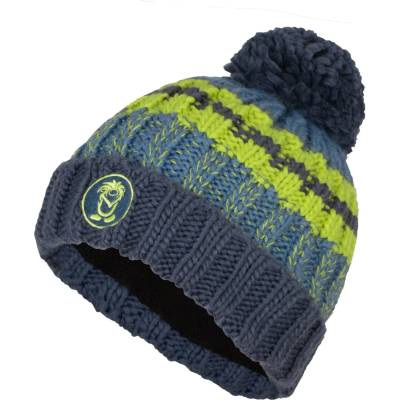 Trollkids Детска зимна шапка (beanie) Trollkids Kid's Troll Bobble Cap Beanie - Glow Green / Mystic Blue / Nordic Blue - размер 48-52 cm (204-6688-1311)