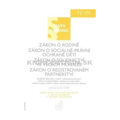 Zákon o rodině. Zákon o sociálně-právní ochraně dětí.