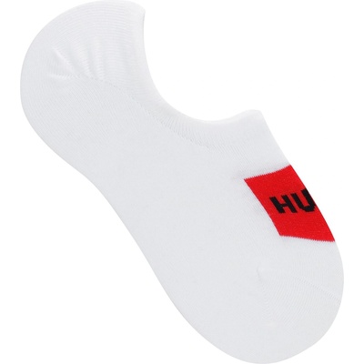 HUGO Чорапи HUGO 2 Pack Invisible Logo Detail Socks - White 100