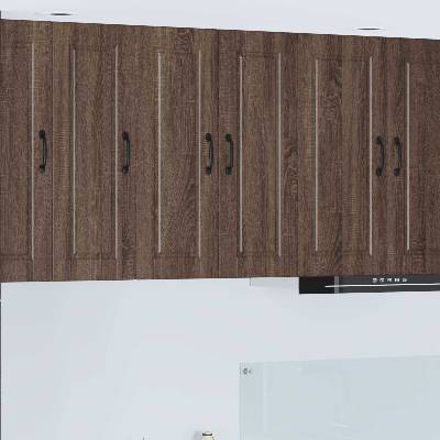 vidaXL Стенен шкаф PORTO 2 pcs Кафяв дъб 30 x 31 x 80 см (885370)