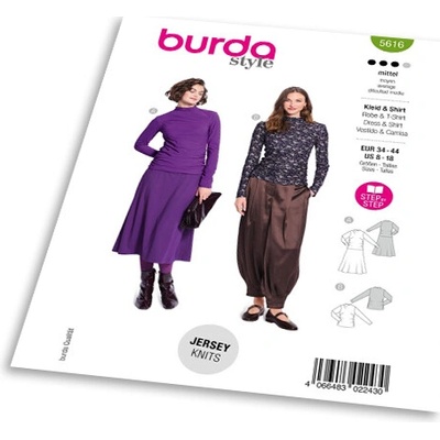 Střih Burda 5616 dámské šaty a halenku – Sleviste.cz