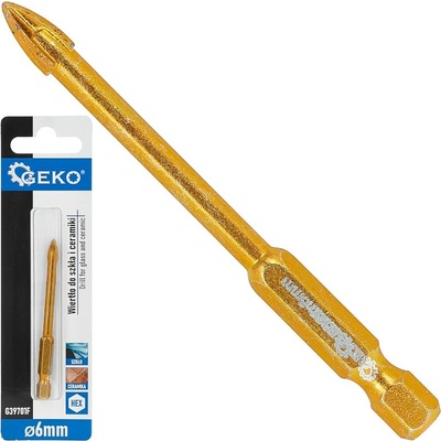 Vrták do skla a keramiky Geko HEX 6 mm