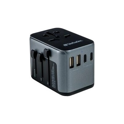 Verbatim Адаптер, Verbatim UTA-03 Universal Travel Adapter with 1 x USB-C PD 30W (49545)