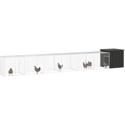 vidaXL kurník 700 x 91 x 100 cm pozinkovaná ocel
